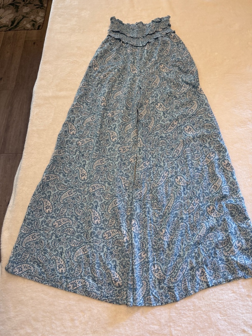Patrons of Peace Blue Paisley Rayon Wide Leg Pants